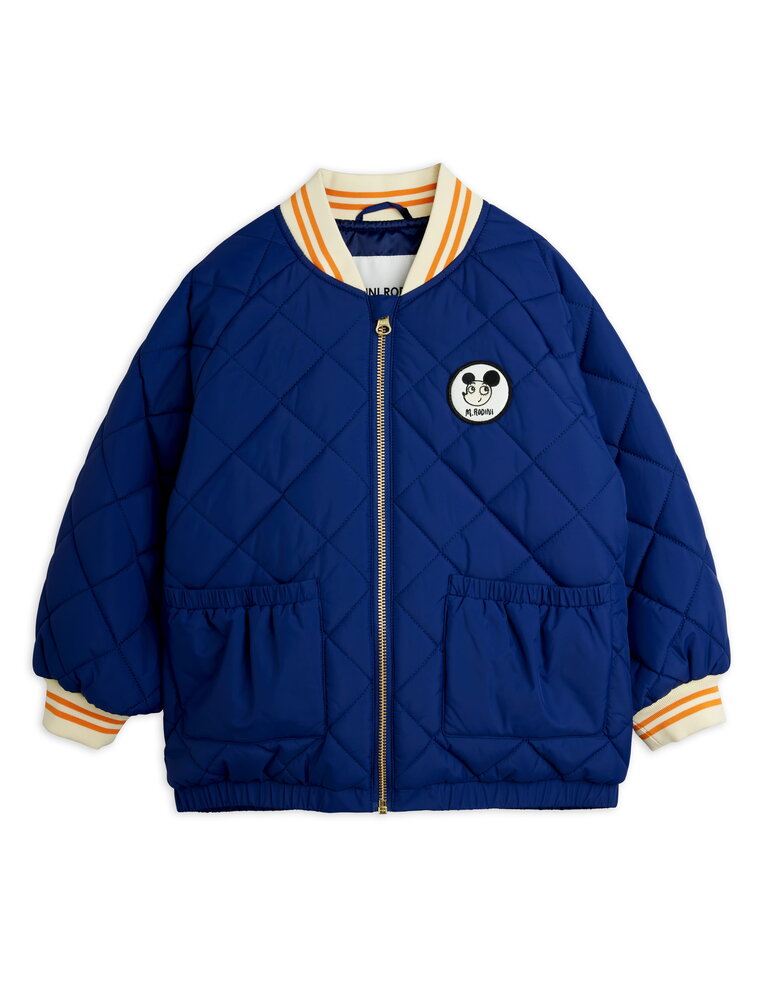 Mini Rodini Ritzratz patch quilted puffer blue