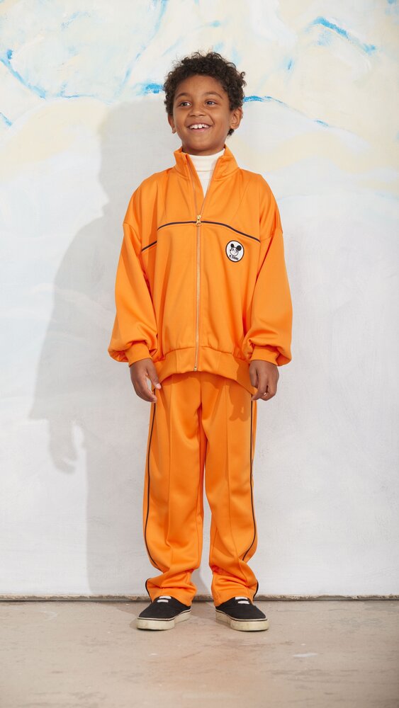 Mini Rodini Ritzratz patch tracksuit jacket orange