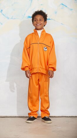 Mini Rodini Ritzratz patch tracksuit jacket orange