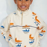 Mini Rodini Velvet worms aop half zip sweatshirt multi Mini Rodini Velvet worms aop half zip sweatshirt multi