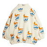 Mini Rodini Velvet worms aop half zip sweatshirt multi