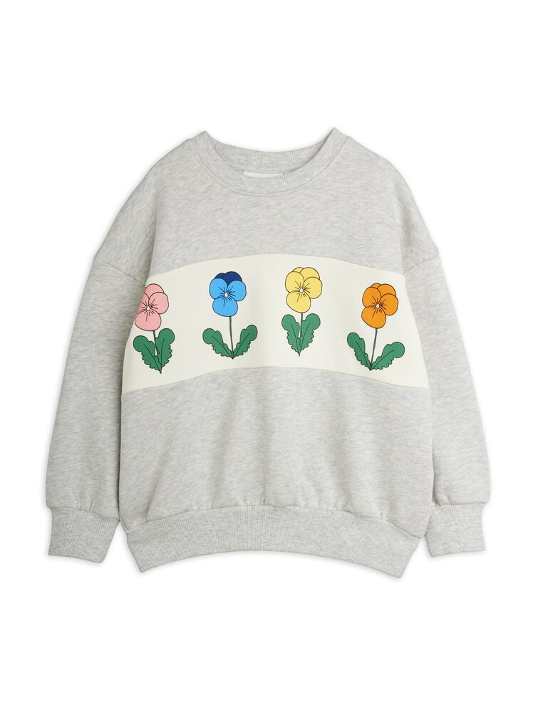 Mini Rodini Violas panel sweatshirt grey melange