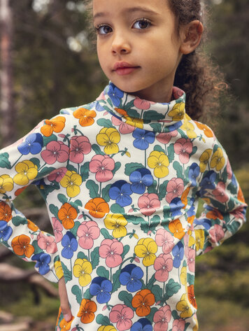 Mini Rodini Violas aop turtleneck multi