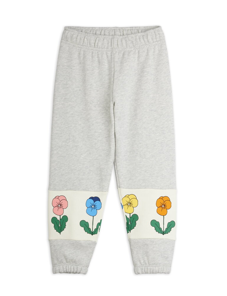 Mini Rodini Violas panel sweatpants grey melange
