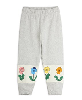 Mini Rodini Violas panel sweatpants grey melange Mini Rodini Violas panel sweatpants grey melange