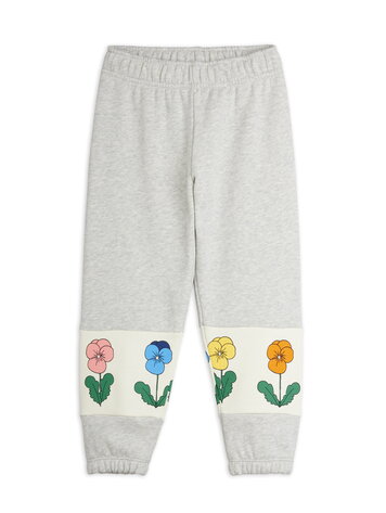 Mini Rodini Violas panel sweatpants grey melange