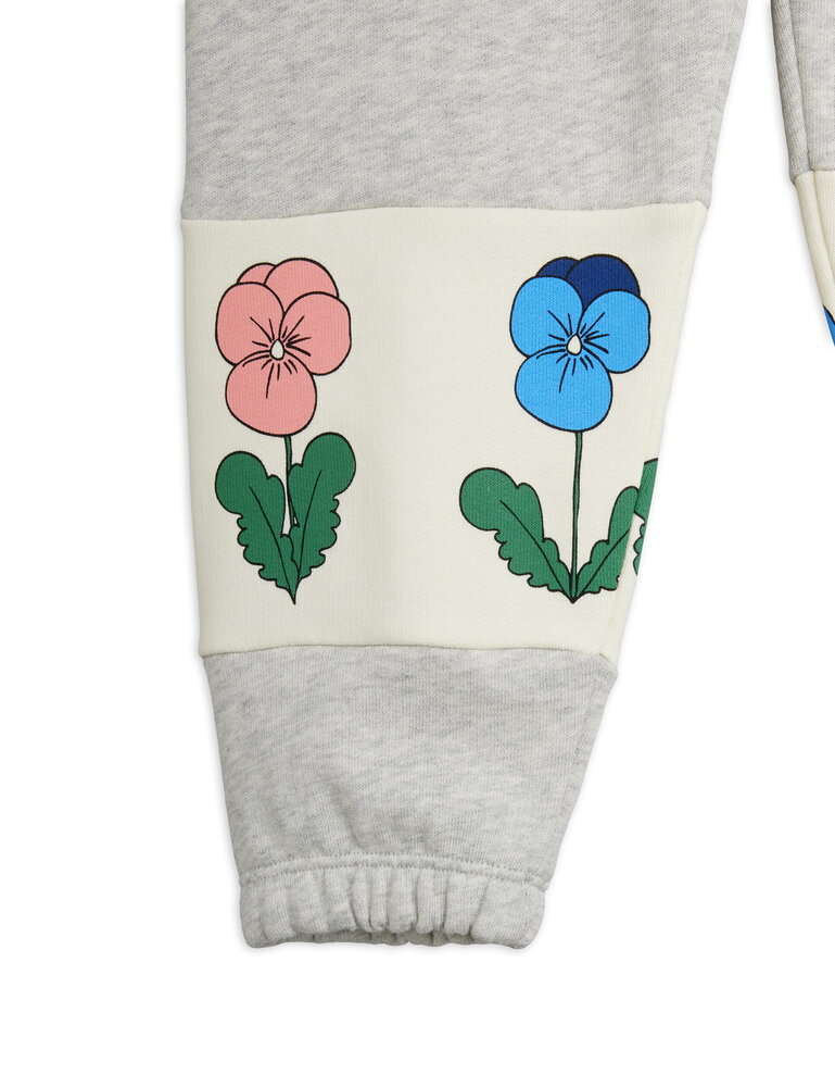 Mini Rodini Violas panel sweatpants grey melange
