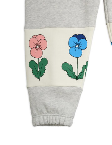Mini Rodini Violas panel sweatpants grey melange