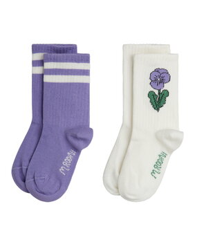 Mini Rodini Viola stripe 2-pack socks multi Mini Rodini Viola stripe 2-pack socks multi