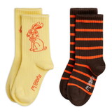 Mini Rodini Rabbit 2-pack socks multi Mini Rodini Rabbit 2-pack socks multi