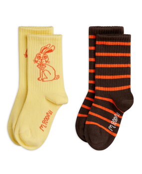 Mini Rodini Rabbit 2-pack socks multi Mini Rodini Rabbit 2-pack socks multi