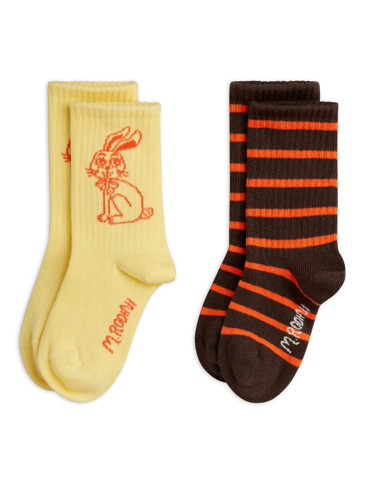 Mini Rodini Rabbit 2-pack socks multi