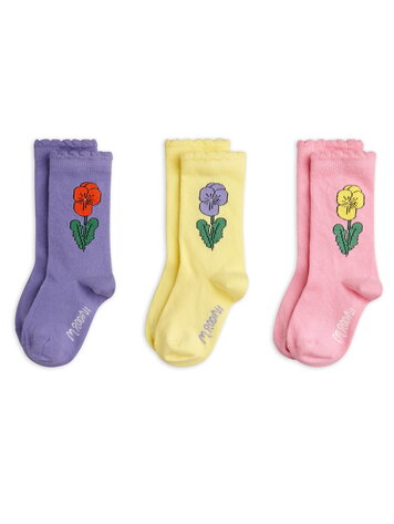 Mini Rodini Violas 3-pack socks multi
