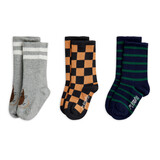 Mini Rodini Chess check 3-pack socks multi Mini Rodini Chess check 3-pack socks multi