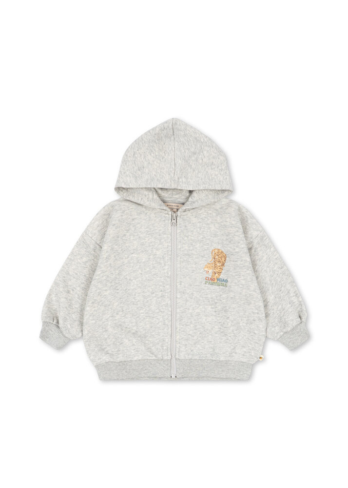 Konges Slojd LOU SEQUIN SWEAT ZIP HOODIE Tijger
