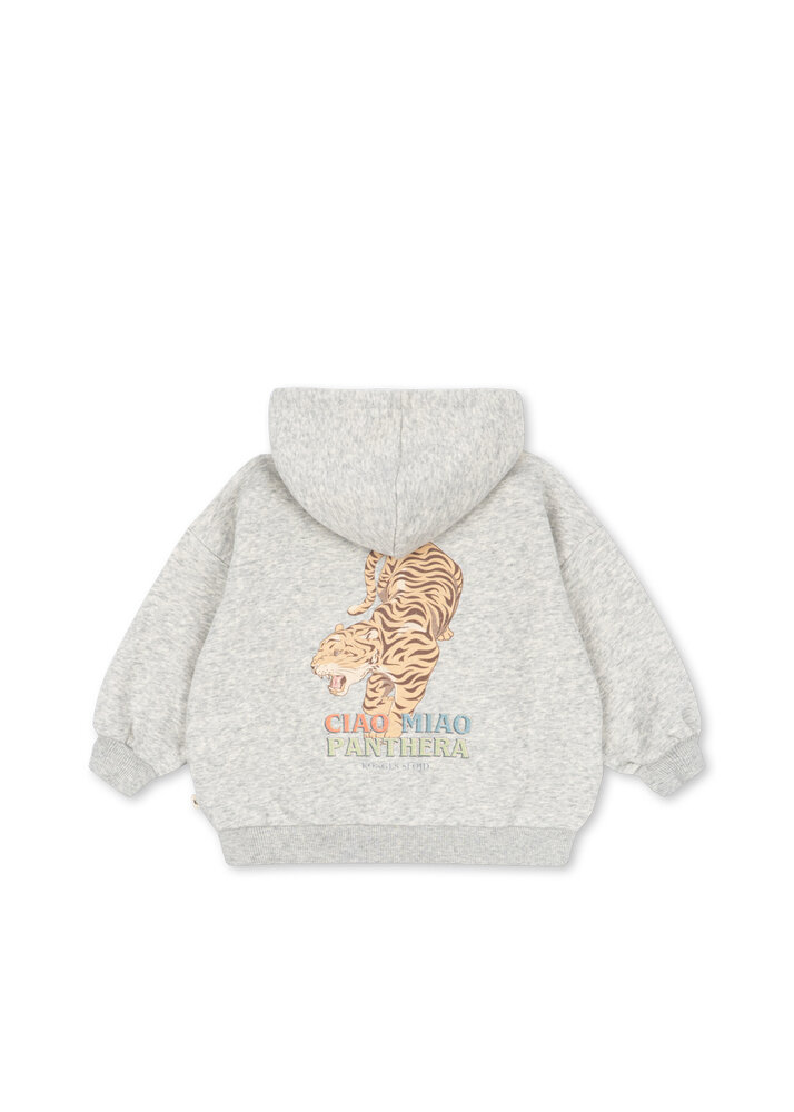 Konges Slojd LOU SEQUIN SWEAT ZIP HOODIE Tijger