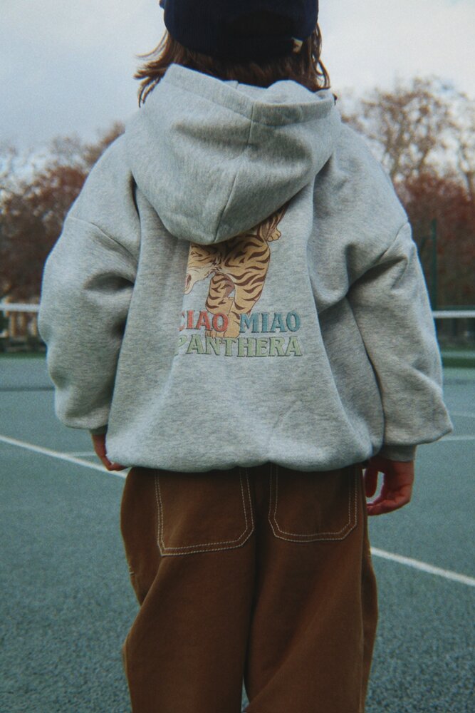 Konges Slojd LOU SEQUIN SWEAT ZIP HOODIE Tijger