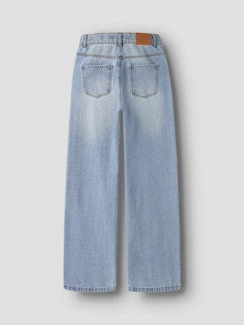 Name It 13257659 NKFBELLA WIDE RHINE JEANS 6608-IM Light Blue Denim