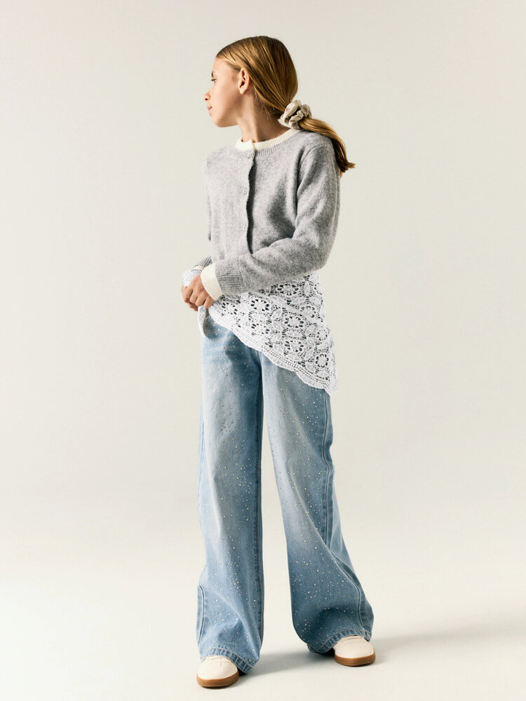 Name It 13257659 NKFBELLA WIDE RHINE JEANS 6608-IM Light Blue Denim