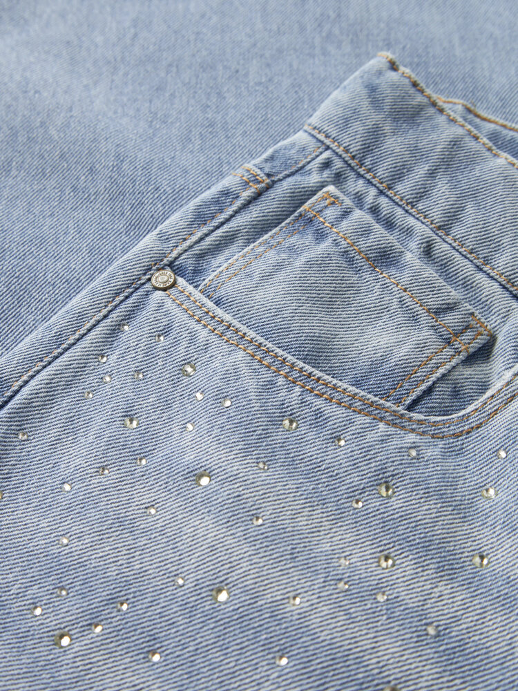 Name It 13257659 NKFBELLA WIDE RHINE JEANS 6608-IM Light Blue Denim