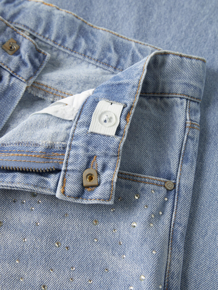 Name It 13257659 NKFBELLA WIDE RHINE JEANS 6608-IM Light Blue Denim