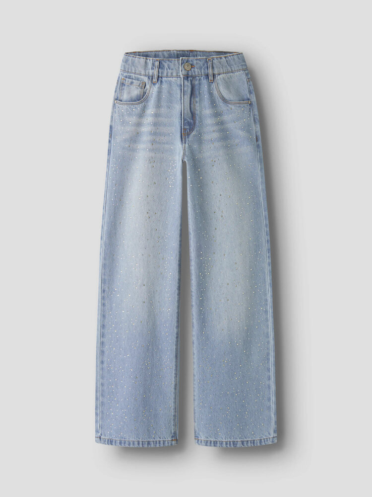 Name It 13257659 NKFBELLA WIDE RHINE JEANS 6608-IM Light Blue Denim
