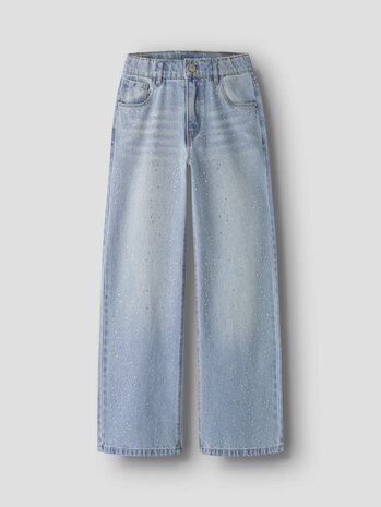 Name It 13257659 NKFBELLA WIDE RHINE JEANS 6608-IM Light Blue Denim
