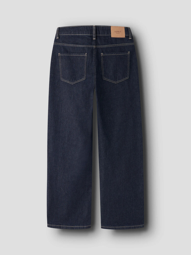 Name It 13257666 NKFROSE WIDE LACE JEANS 4608-MJ Dark Blue Denim UNWASHED