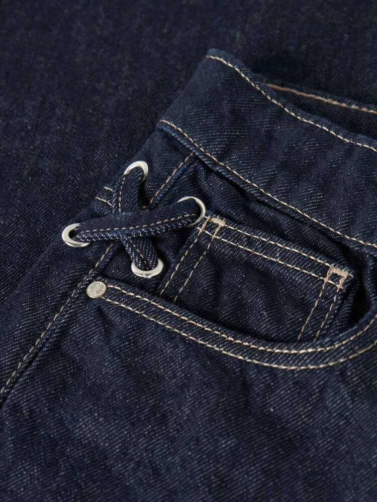 Name It 13257666 NKFROSE WIDE LACE JEANS 4608-MJ Dark Blue Denim UNWASHED