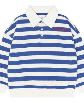 The New TN7313 Vidar OS Polo Sweatshirt Mazarine Blue Striped