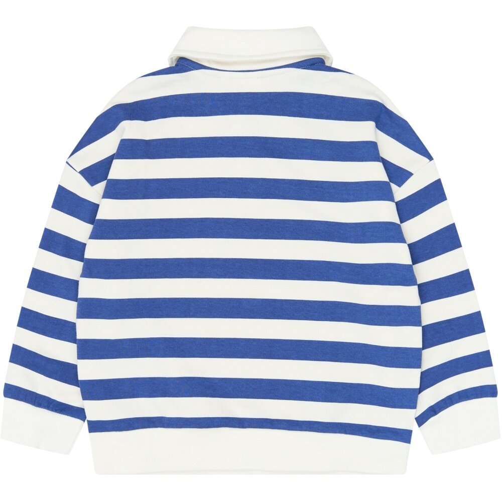 The New TN7313 Vidar OS Polo Sweatshirt Mazarine Blue Striped The New TN7313 Vidar OS Polo Sweatshirt Mazarine Blue Striped