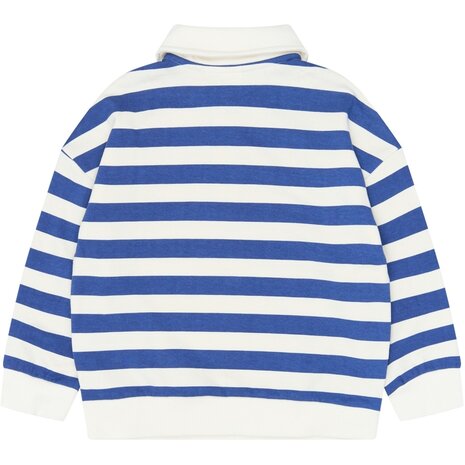 The New TN7313 Vidar OS Polo Sweatshirt Mazarine Blue Striped The New TN7313 Vidar OS Polo Sweatshirt Mazarine Blue Striped