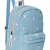Studio Noos Denim Midi Backpack Light Blue Hearts