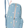Studio Noos Denim Midi Backpack Light Blue Hearts