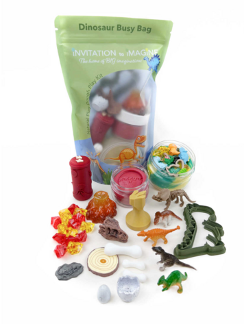 Invitation to imagine Dinosaur Busy Bag