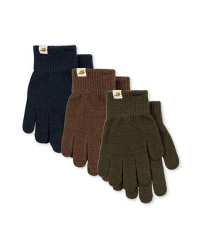 Konges Slojd 3 PACK FILLA GLOVES FOREST MIX