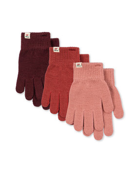 Konges Slojd 3 PACK FILLA GLOVES ROSE MIX