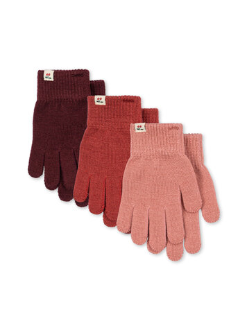 Konges Slojd 3 PACK FILLA GLOVES ROSE MIX