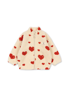 Konges Slojd JODY TEDDY JACKET GRS COEUR AMOUR