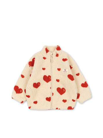 Konges Slojd JODY TEDDY JACKET GRS COEUR AMOUR