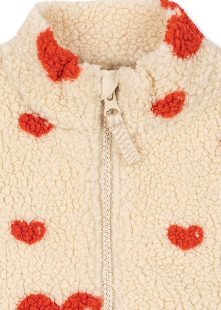Konges Slojd JODY TEDDY JACKET GRS COEUR AMOUR Konges Slojd JODY TEDDY JACKET GRS COEUR AMOUR