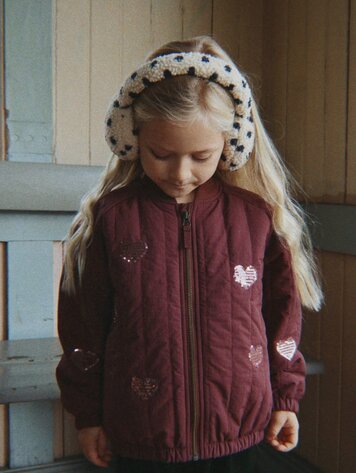 Konges Slojd JUNO SEQUIN BOMBER JACKET DECADENT CHOCOLATE