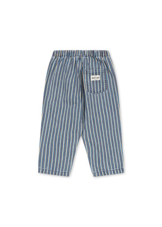 Konges Slojd MAGOT PANTS GOTS TRICOLORE BLEU Konges Slojd MAGOT PANTS GOTS TRICOLORE BLEU