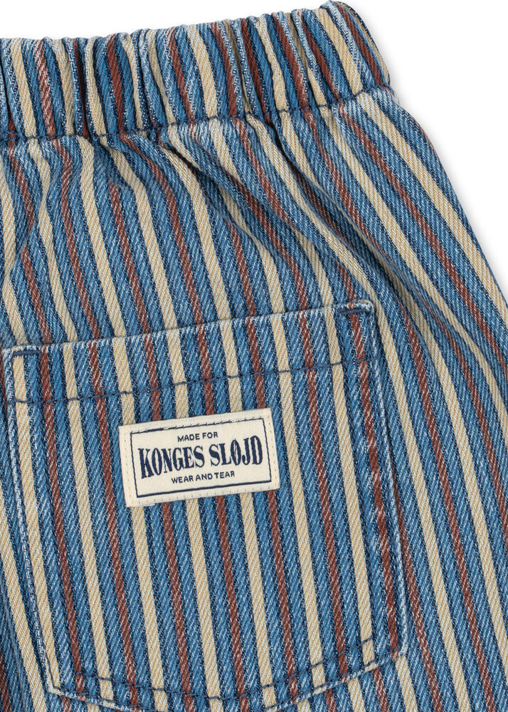 Konges Slojd MAGOT PANTS GOTS TRICOLORE BLEU Konges Slojd MAGOT PANTS GOTS TRICOLORE BLEU