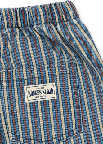 Konges Slojd MAGOT PANTS GOTS TRICOLORE BLEU Konges Slojd MAGOT PANTS GOTS TRICOLORE BLEU