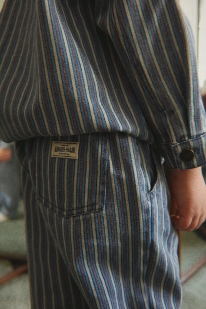 Konges Slojd MAGOT PANTS GOTS TRICOLORE BLEU Konges Slojd MAGOT PANTS GOTS TRICOLORE BLEU