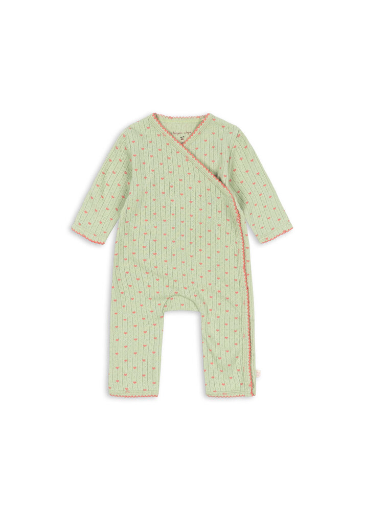 Konges Slojd MINNIE NEWBORN ONESIE GOTS COEUR LINT Konges Slojd MINNIE NEWBORN ONESIE GOTS COEUR LINT