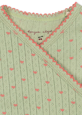 Konges Slojd MINNIE NEWBORN ONESIE GOTS COEUR LINT Konges Slojd MINNIE NEWBORN ONESIE GOTS COEUR LINT