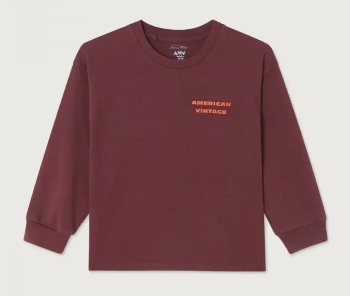 American Vintage T-shirt Fizvalley longsleeve Aubergine Vintage American Vintage T-shirt Fizvalley longsleeve Aubergine Vintage
