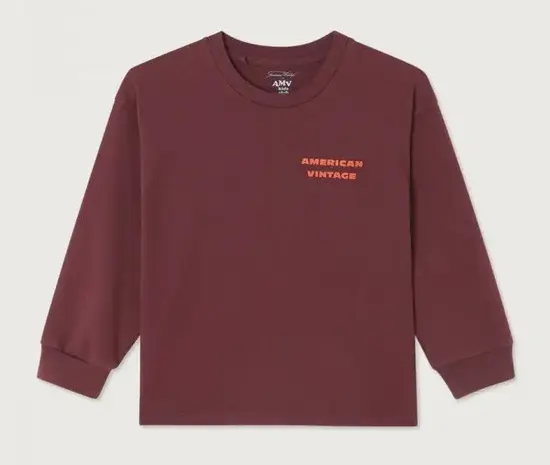 American Vintage T-shirt Fizvalley longsleeve Aubergine Vintage American Vintage T-shirt Fizvalley longsleeve Aubergine Vintage